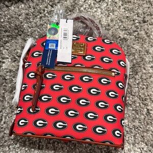 Dooney & Bourke Red Patterned Backpack